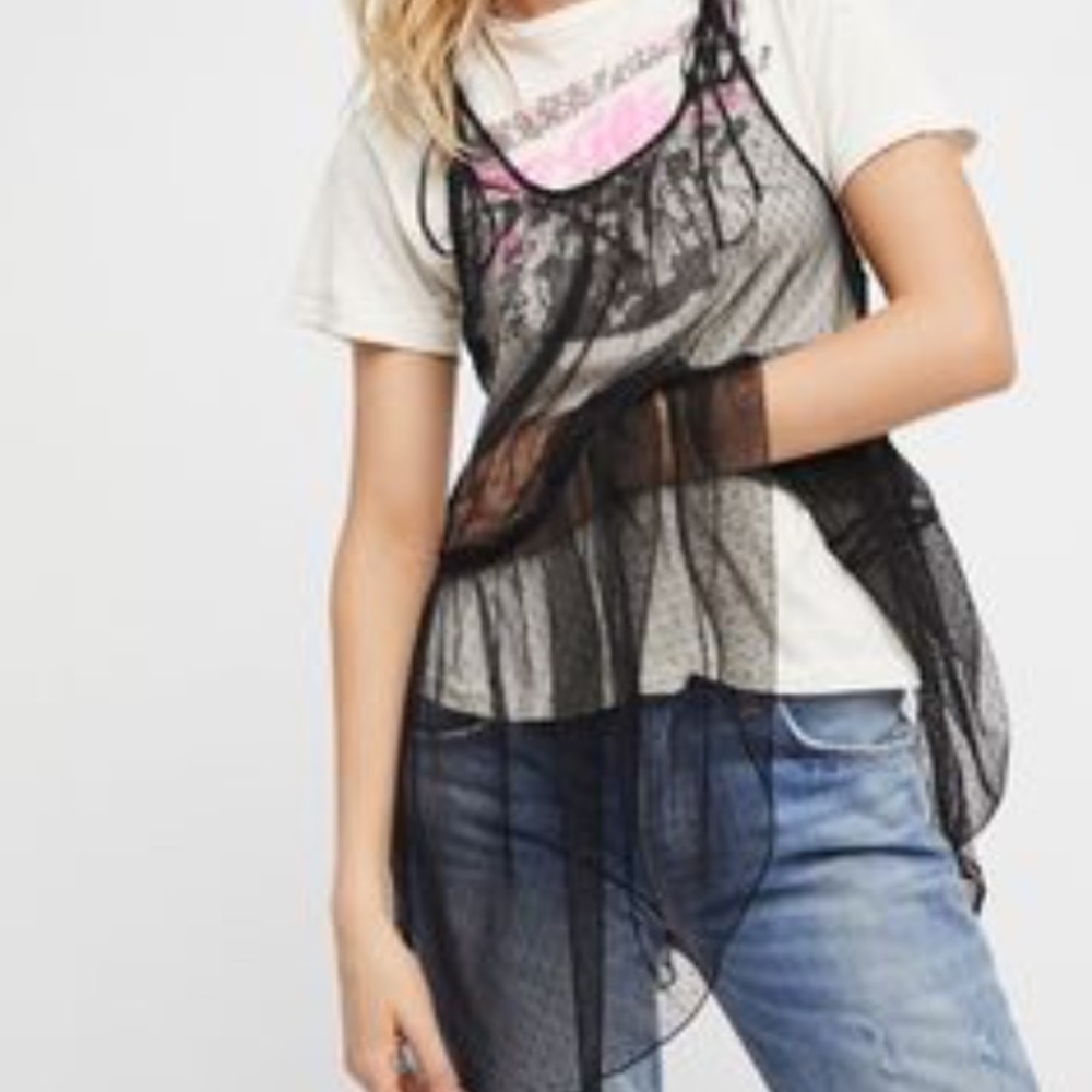 NWOT Free People Mesh Dollhouse Slip